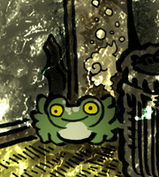 いぬいのすまのかえる　乾の隅の蛙